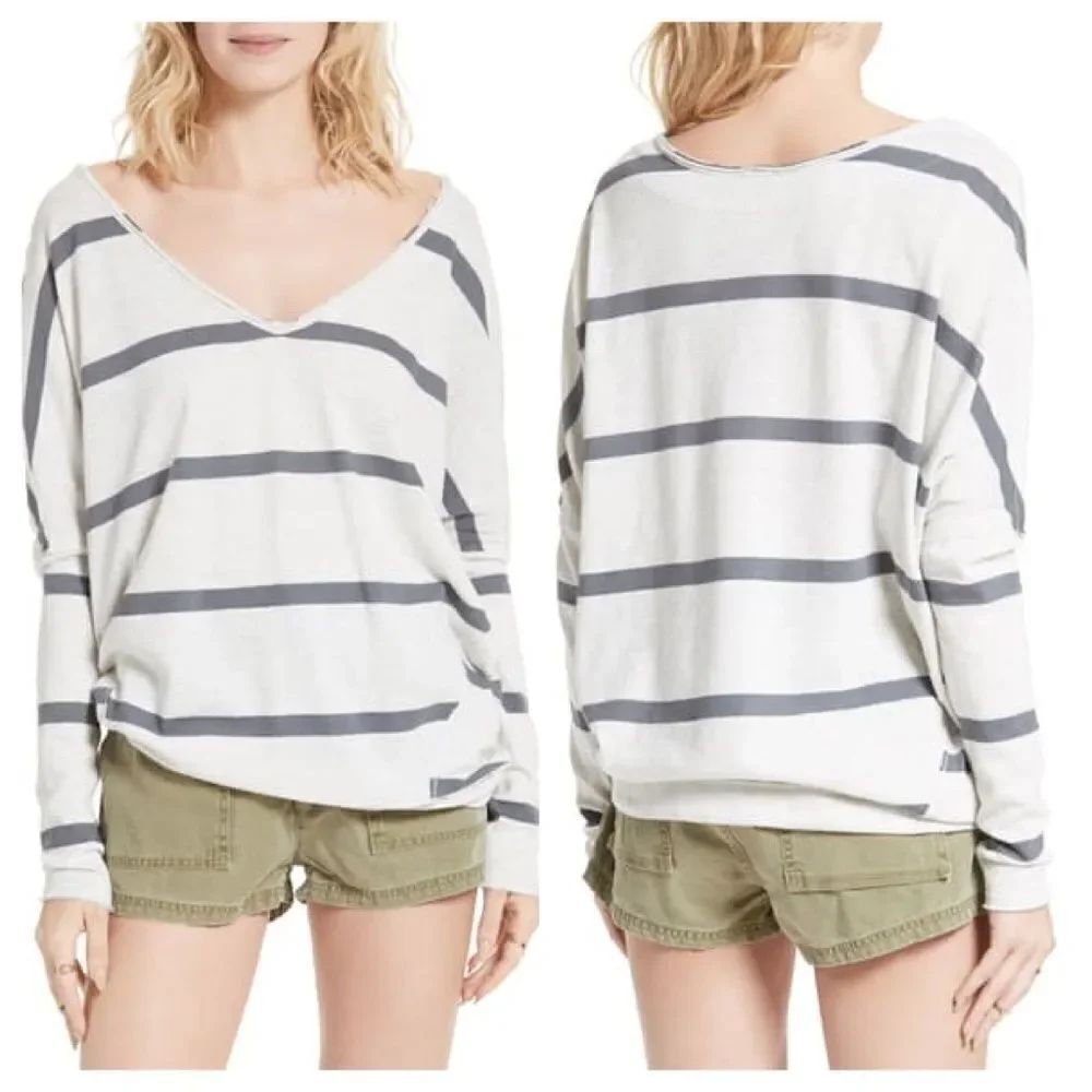 Free People We The Free Upstate Stripe Tee Sz XS